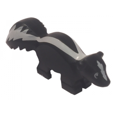black skunk with white markings pattern
