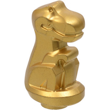 metallic gold dinosaur baby sitting