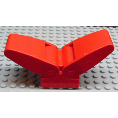red duplo wings on hinged 2 x 2 base