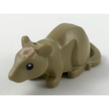 dark tan rat mouse with black eyes and light nougat blaze pattern hp scabbers