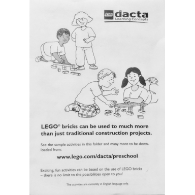 2000 informational leaflet - lego dacta learning concepts preschool