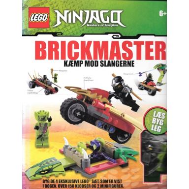 ninjago - brickmaster: kæmp mod slangerne hardcover danish edition