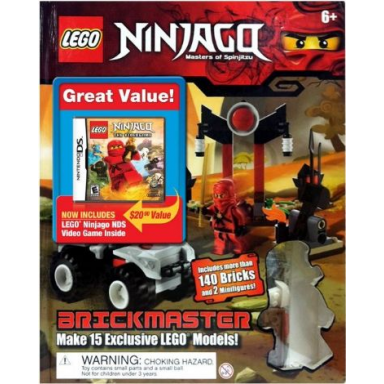 ninjago - brickmaster hardcover with nintendo ds game