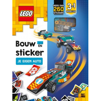 bouw en sticker: je eigen auto hardcover dutch edition