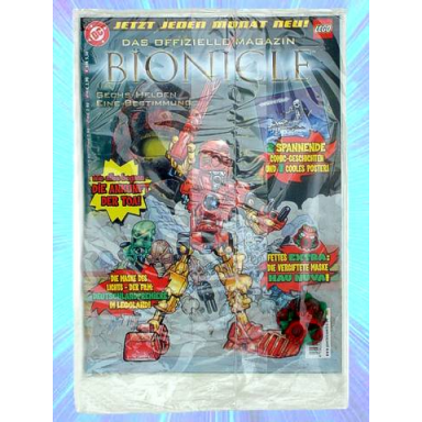bionicle 1 september 2003 die ankunft der toa - blistered with mask hau nuva poisoned - red forehead
