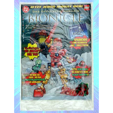 bionicle 1 september 2003 die ankunft der toa - blistered with mask hau nuva poisoned - green stripe on forehead