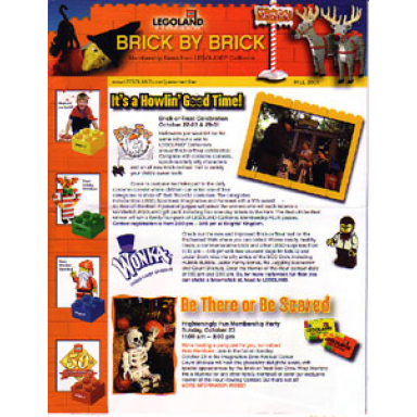 brick by brick legoland california passholders newsletter - 2005 fall