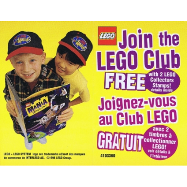 1996 insert - lego club - us canadian 4103360