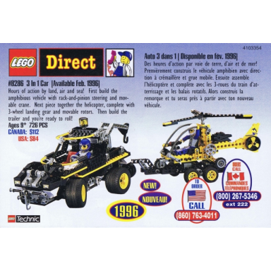 1996 insert - lego direct - us canadian technic 4103354