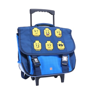 backpack satchel minifigure heads roller - blue