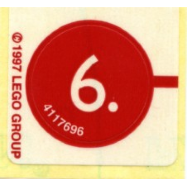 sticker sheet for set 1251 - sheet 2 number 6 in red circle