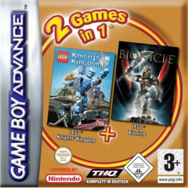 2 games in 1 - knights kingdom bionicle - nintendo game boy advance