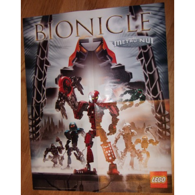 bionicle poster metru nui six characters double-sided