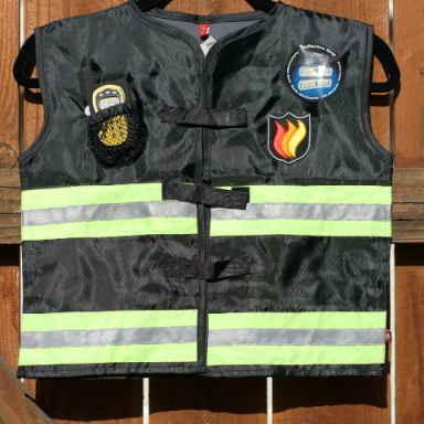 bodywear vest childrens with fire pattern