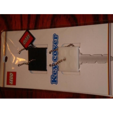 2 x 2 brick - soft key cover key chain set - black and white