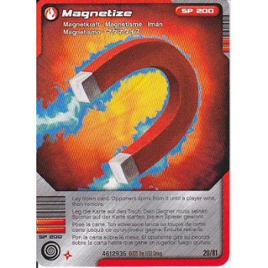 ninjago masters of spinjitzu deck 1 game card 20 - magnetize - international version