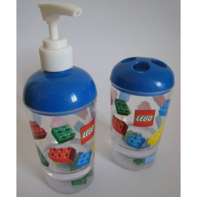 bath soap dispenser set - classic bricks pattern