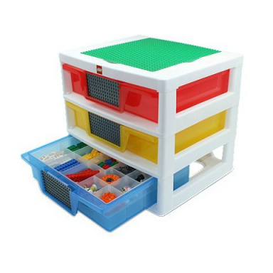 3-drawer storage unit