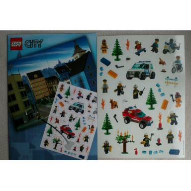 town plan city folded with sticker sheet