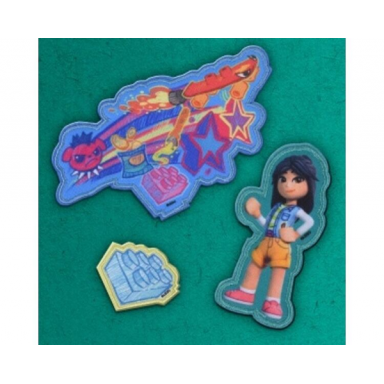 patch iron-on vip friends - set of 3
