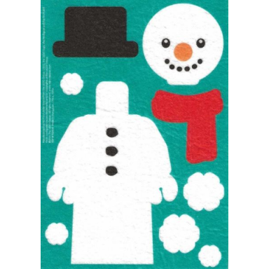 sticker sheet for gear 5009114 - sheet 4 minifigure felt stickers