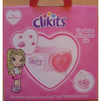 lip balm bracelet set 12 ml 70g clikits - heart