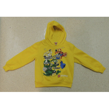 sweatshirt hoodie kids with shhh! were ninjas! pattern