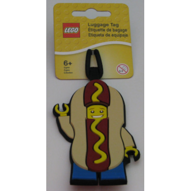 bag luggage tag silicone hot dog man