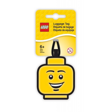 bag luggage tag silicone lego minifigure head male