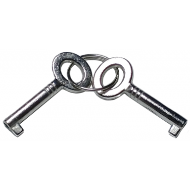 dots secret diary keys - set of 2 chrome silver