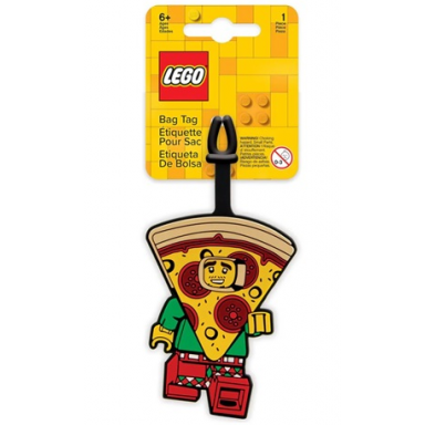 bag luggage tag silicone pizza guy
