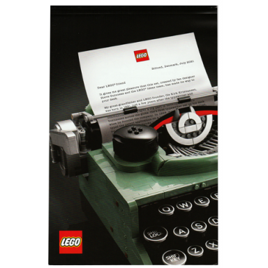 lego ideas typewriter letter booklet