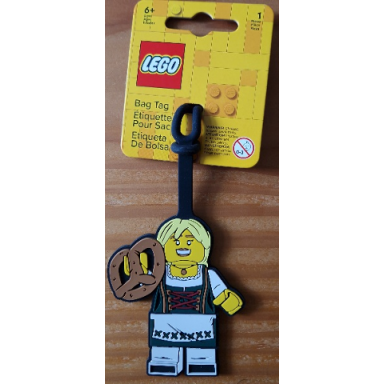 bag luggage tag silicone pretzel girl
