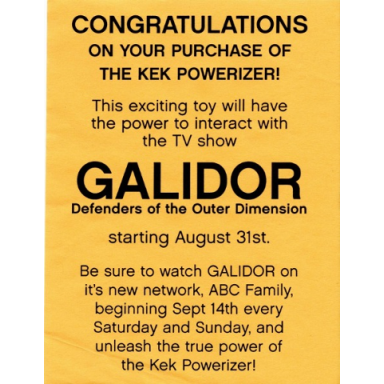 flyer 2002 set 8316 insert - tv show announcement