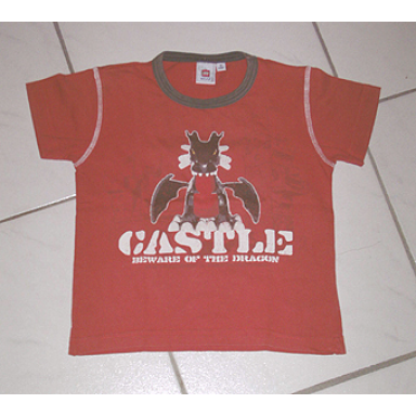 t-shirt duplo castle beware of the dragon childrens