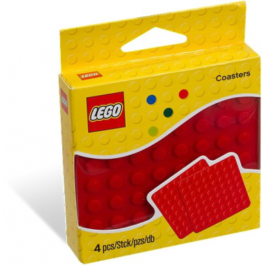 coaster set silicone coasters 4 red