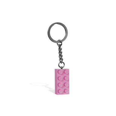 2 x 4 brick - bright pink key chain