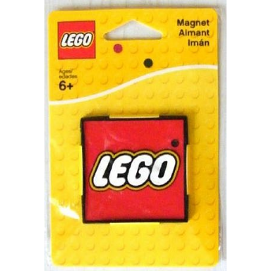 magnet flat lego logo - red square