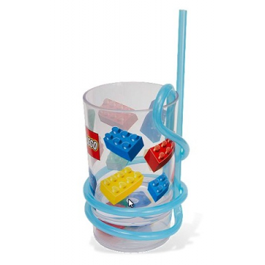 cup mug bricks plastic tumbler with straw