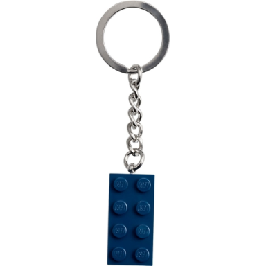 2 x 4 brick - dark blue key chain