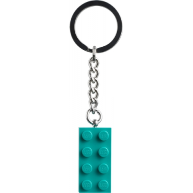 2 x 4 brick - dark turquoise key chain