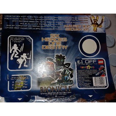 burger king meal box bionicle the movie pattern