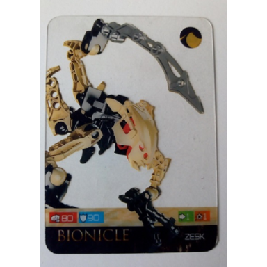 bionicle game card zesk 96