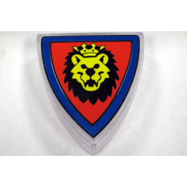 candy container triangular lion head shield