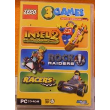 3 games insel 2 rock raiders racers - pc cd-rom german version