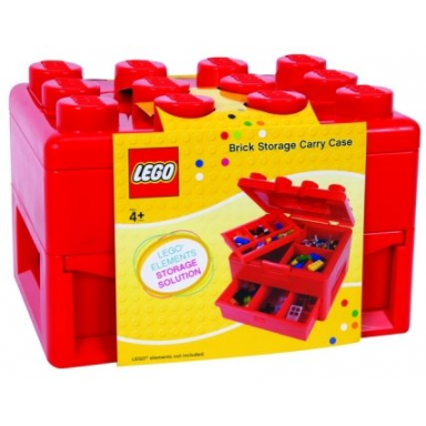 brick storage carry case - red