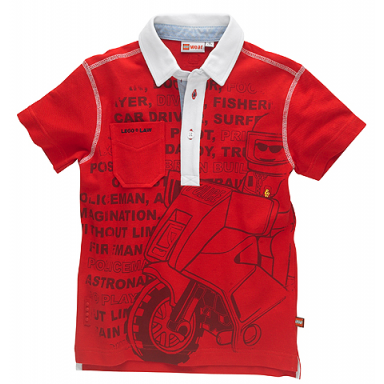 shirt city police red childs polo