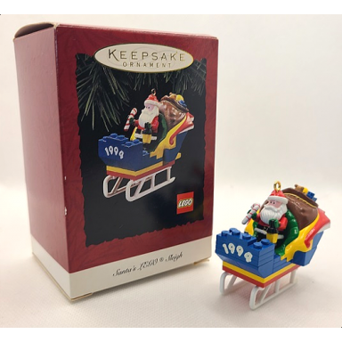 christmas tree ornament hallmark santas lego sleigh