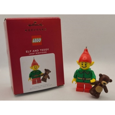 christmas tree ornament hallmark lego elf and teddy bear