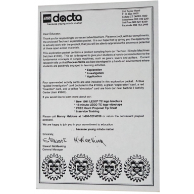 technic i exploration packet letter
